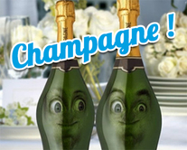 Champagne - carte anniversaire animée